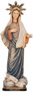 33204 - Muttergottes aus Medjugorie mit Gloriol- Holzfigur-Color-