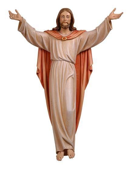 Auferstandener Christus Holzgeschnitzt in Color