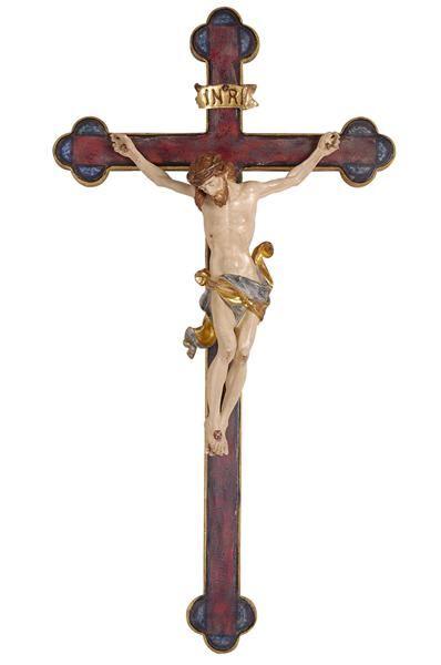 Christuskörper Leonardo auf Balken in Echtgold