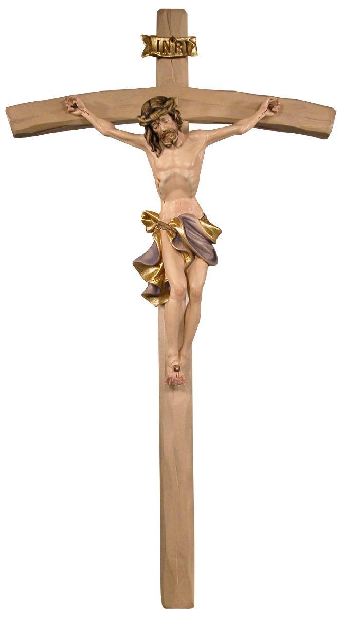 christus insam mit kreuz gebogen holzkreuz corpus jesus holz