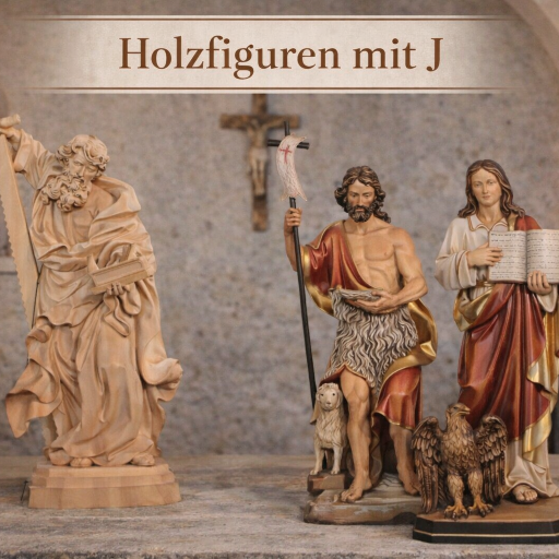 Hl. Josef - Hl. Johannes- Hl. Jakobus - Holzgeschnitzt