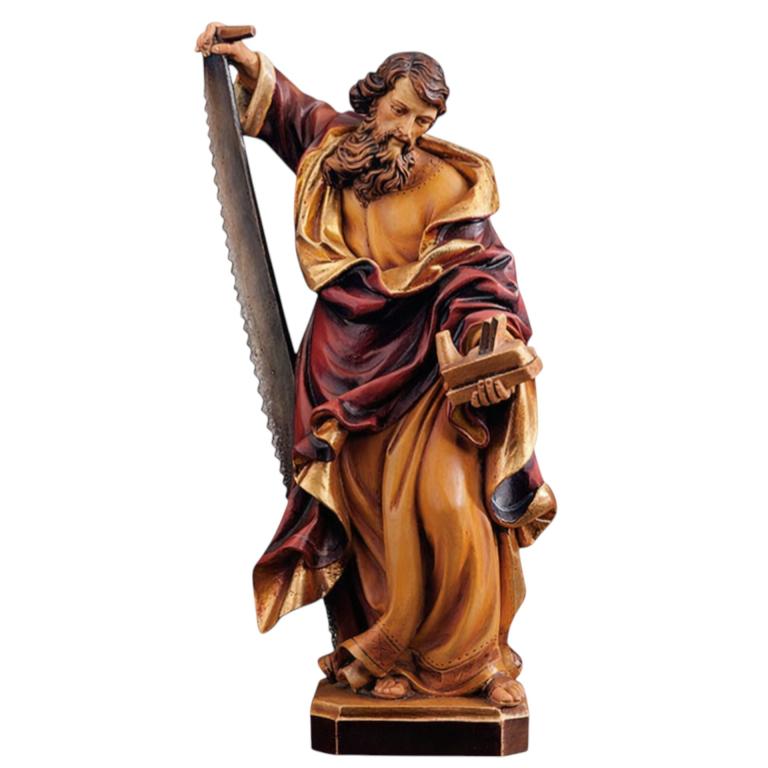 hl josef mit langsäge holzfigur handwerker geschnitzt kaufen