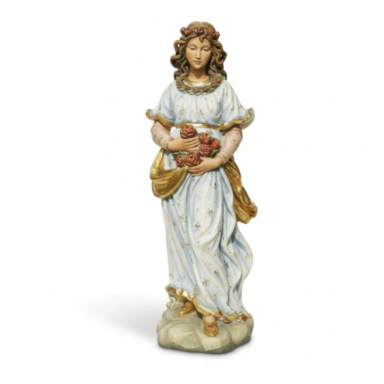 Rosenmädchen Marina - Holzfigur -Holzschnitzerei