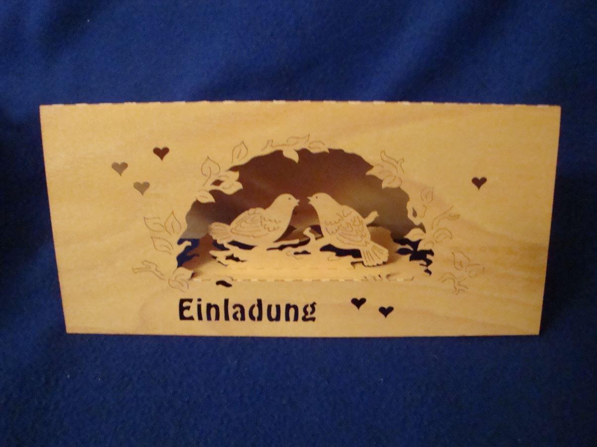 Holzkarte-Einladung