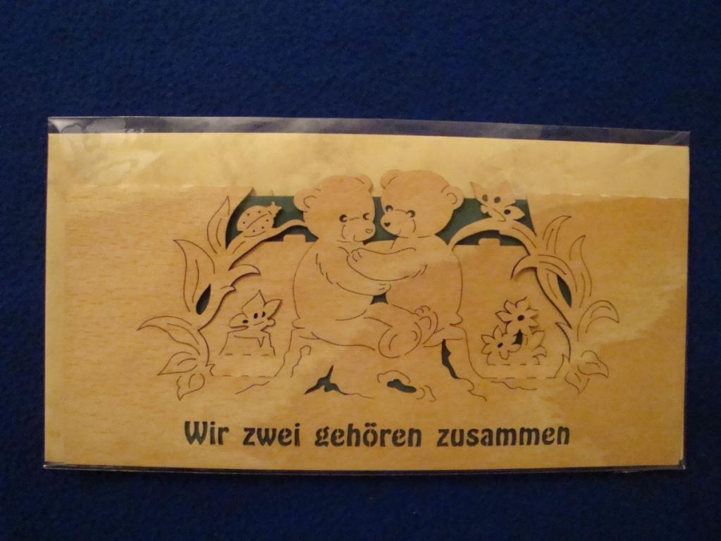 Holzklappkarte- Wir zwei gehören zusammen