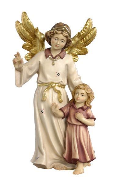 Schutzengel mit Mädchen auf dem Lebensweg als religiöse Engelfigur