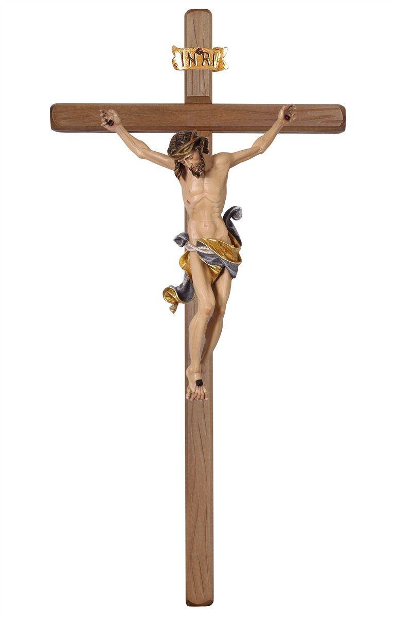 christus leonardo auf balken gerade dunkel holzkreuz corpus jesus holz