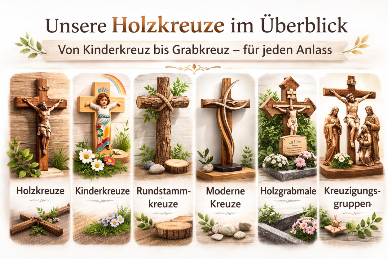 Unsere Holzkreuze im Überblick