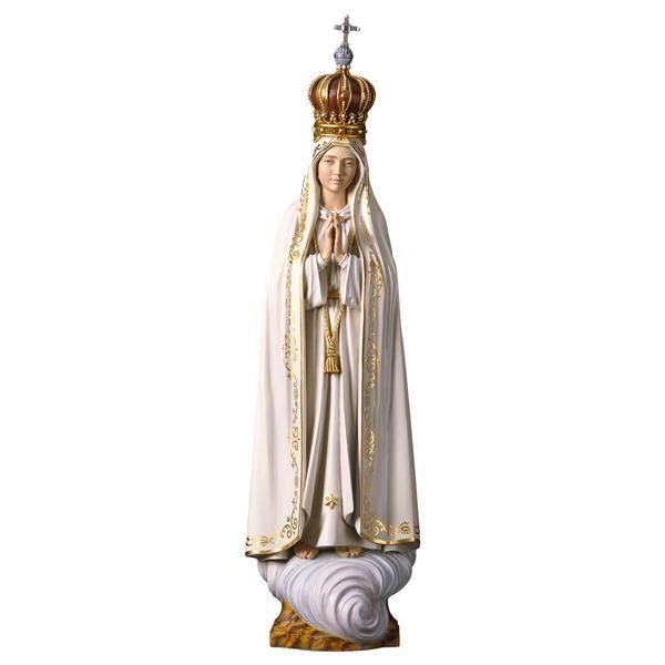 maria fatima mit krone holz geschnitzt marienfigur betend