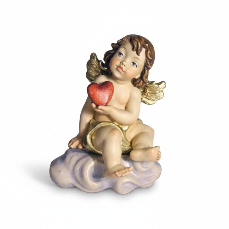 Romantischer Engel-Valentin-Holzengel geschnitzt