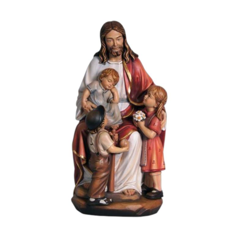 jesus-mit-den-kindern--jesusfigur-geschnitzt