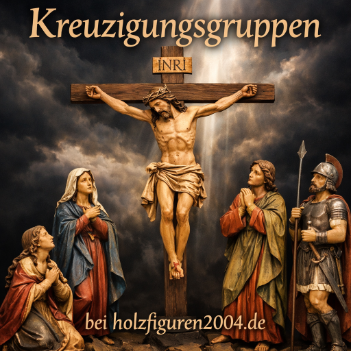 kreuzigungsgruppe holz geschnitzt jesus maria johannes