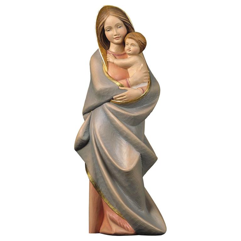 moderne madonna holzschnitzerei marienfigur geschnitzt