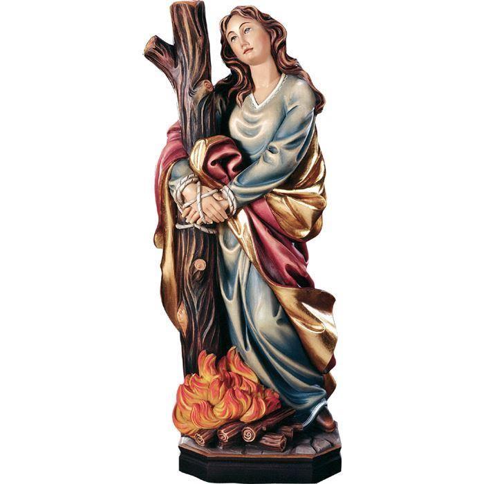 geschnitzte heilige afra heiligenfigur aus holz
