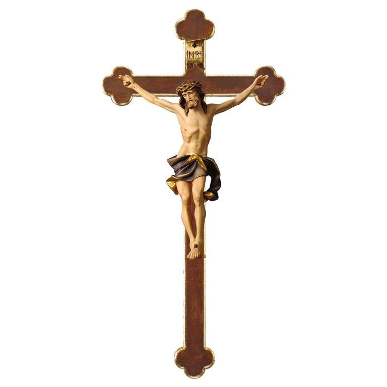 Kruzifix Nazarener Barockbalken- Color Blau-412000_55