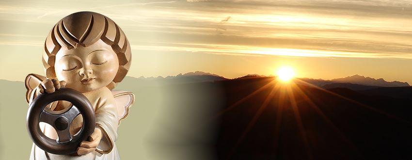 Schlüsselanhänger - Schutzengel mit Lenkrad