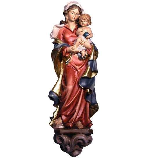 wandmadonna mauch holz geschnitzt marienfigur mit konsole