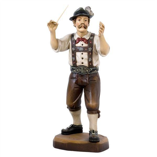 Musiker Kapellmeister- Holzfigur in Color-