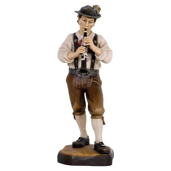 Musiker Klarinettist- Holzfigur in Color-