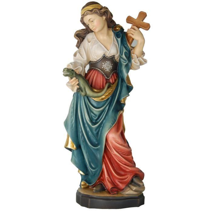Hl. Margarethe Holzfigur in Color4100-Kd