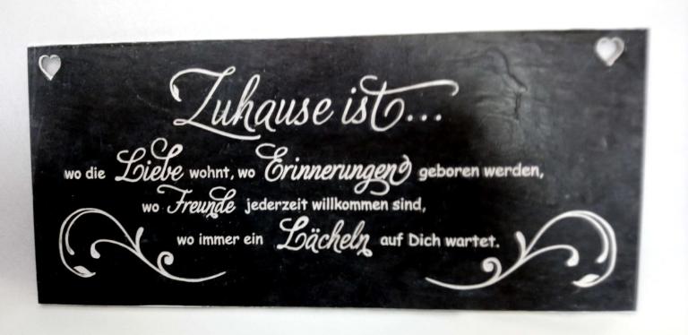 Spruchtafel Zuhause ist Schieferoptik-1