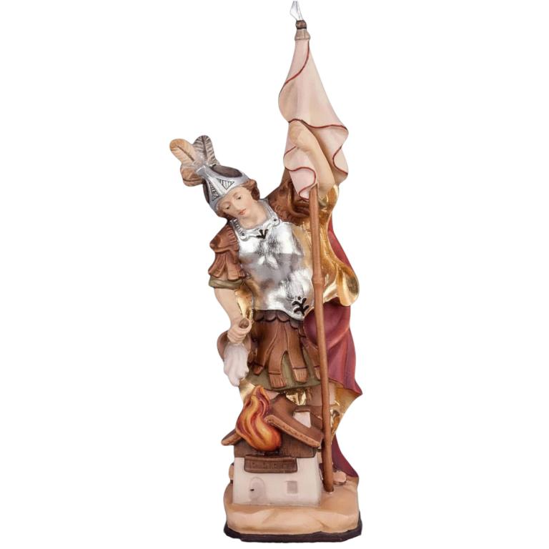 hl florian mit eimer holzfigur feuerwehr holzgeschnitzt