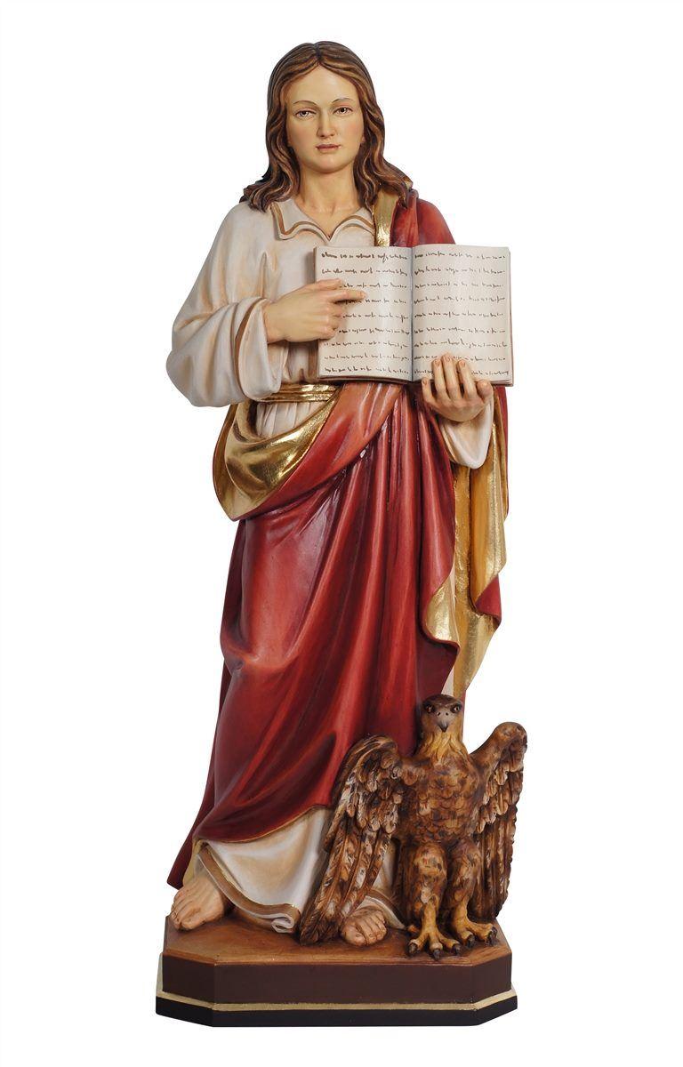 Hl. Johannes Evangelist mit Adler- Holzfigur in Color-big-206400_80