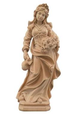 Hl.Elisabeth mit Rosen -brauntönig-holzfigur-