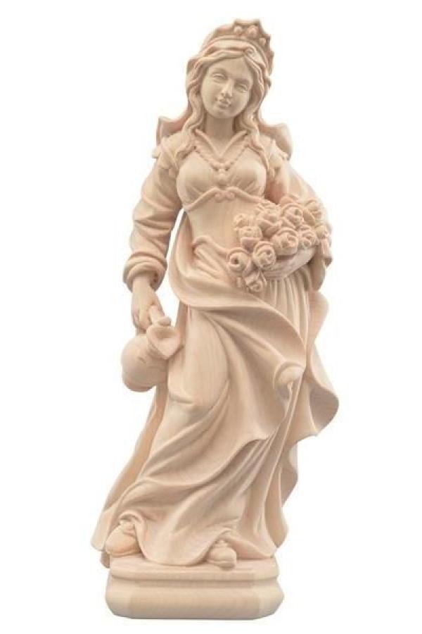 Hl.Elisabeth mit Rosen -natur-holzfigur-