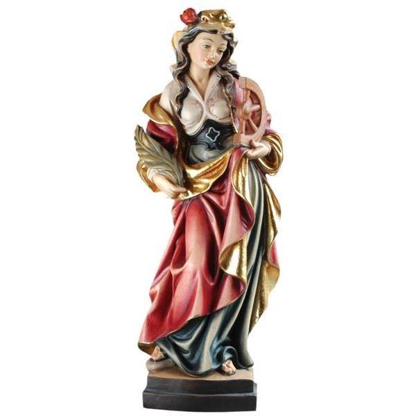 Hl. Katarina- Holzfigur in Color-Heiligenfigur-