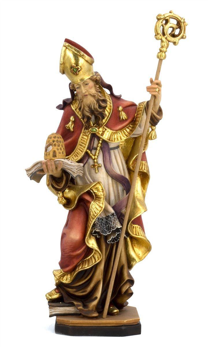 Heiliger Ambrosius mit Bienenstock- Holzfigur in Color-4113_6