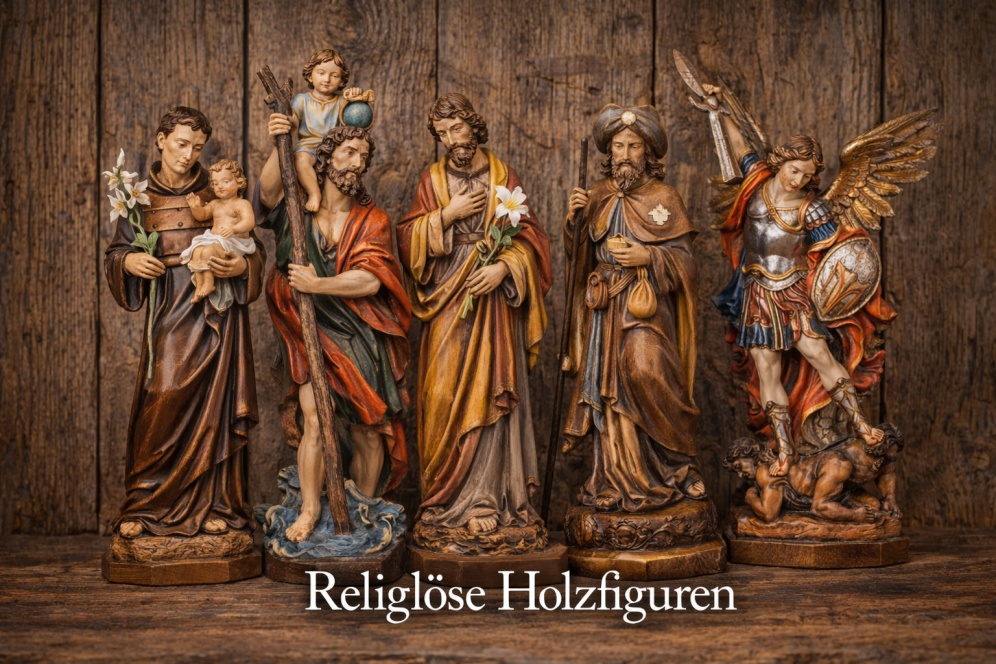 Religiöse Holzfiguren geschnitzt-heiligenfiguren 