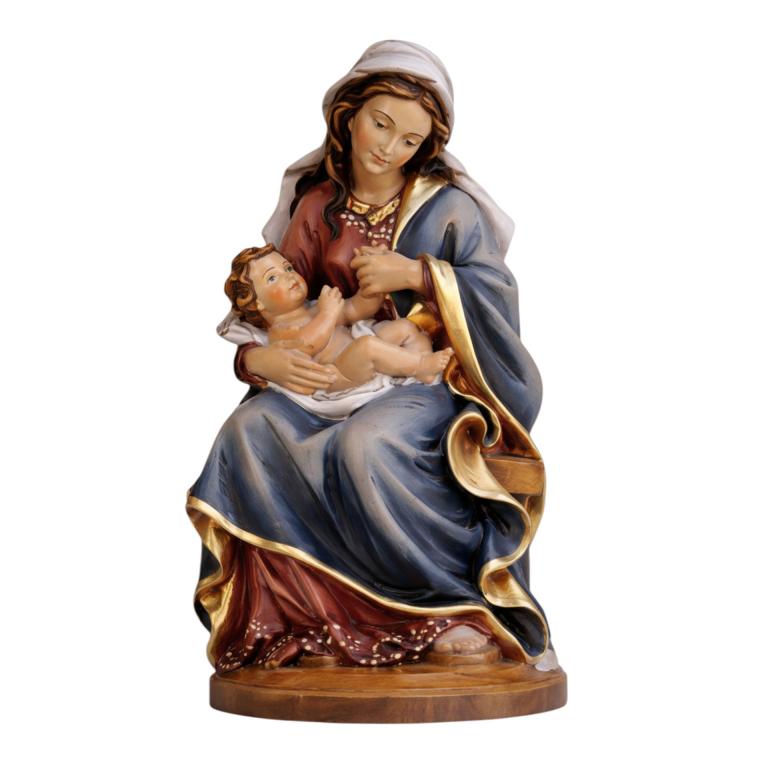 grödner madonna sitzend holz geschnitzt kaufen