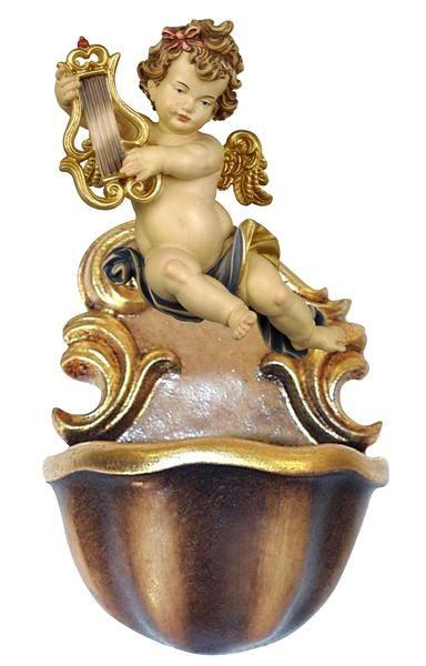 Weihwasser-Becken mit Engel-Lyra