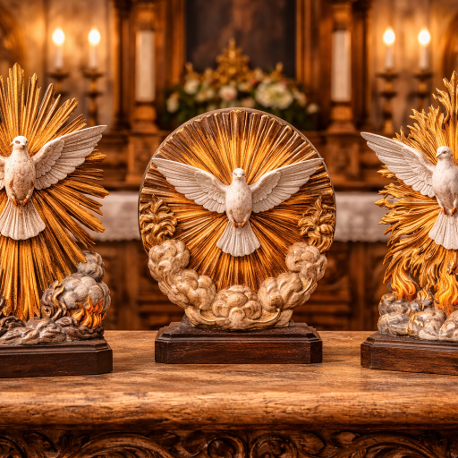 Heilige Geist Tauben - Holzschnitzerei