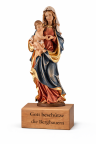 Bergmadonna auf Gravursockel-geschnitzte Madonna