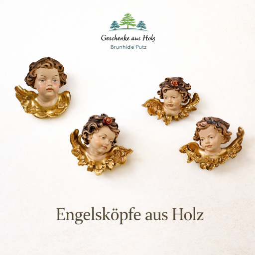 engelskopf holz geschnitzt wanddeko engel