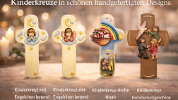 Handgefertigte Kinderkreuze aus Holz
