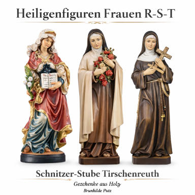 Heilige Frauen R-S-T aus Holz – holzgeschnitzte Heiligenfiguren aus Ahornholz