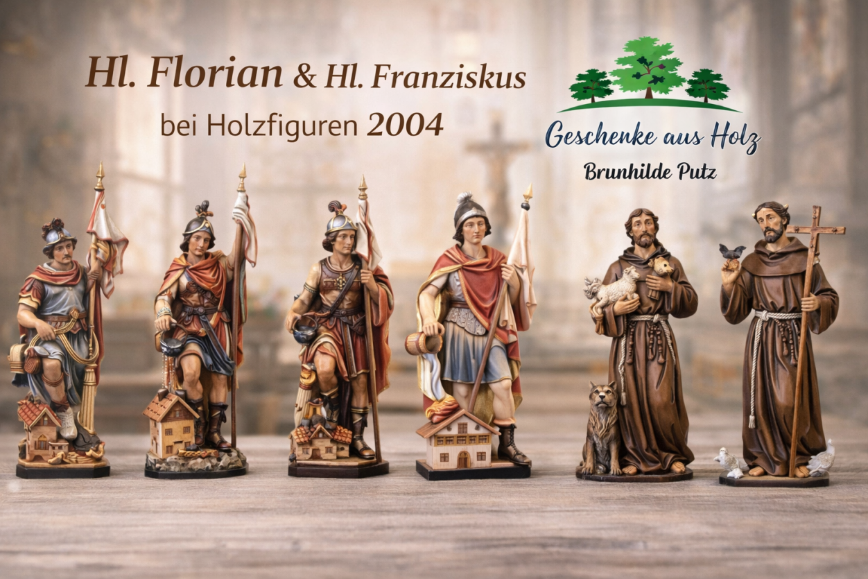 hl florian franziskus holzfiguren geschnitzt