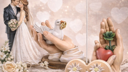 Hochzeitsgeschenke aus Holz geschnitzt