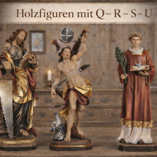 Holzfiguren - Hl.Simon - Hl.Sebastian - Hl.Stefan - Hl. Rochus - Hl.Rupert - Hl. Tobias -Holzgeschnitzt