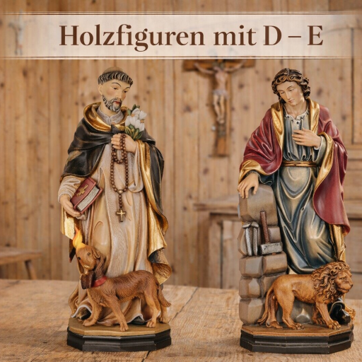 Heilige Männer D-E aus Holz – holzgeschnitzte Heiligenfiguren aus Ahornholz