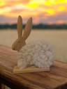 Osterhase mit echter Wolle-4.