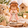 Persönlicher Schutzengel rosa aus Holz für Kinder