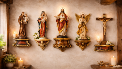 Wandkonsolen für Holzfiguren und Heiligenfiguren
