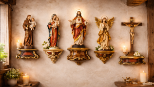 Wandkonsolen für Holzfiguren und Heiligenfiguren
