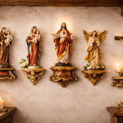 Wandkonsolen für Holzfiguren und Heiligenfiguren