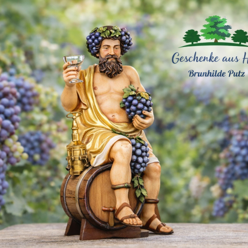 winzer holzfigur traubenlese weinbauer geschnitzt