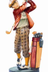 Golfspieler mit Tasche